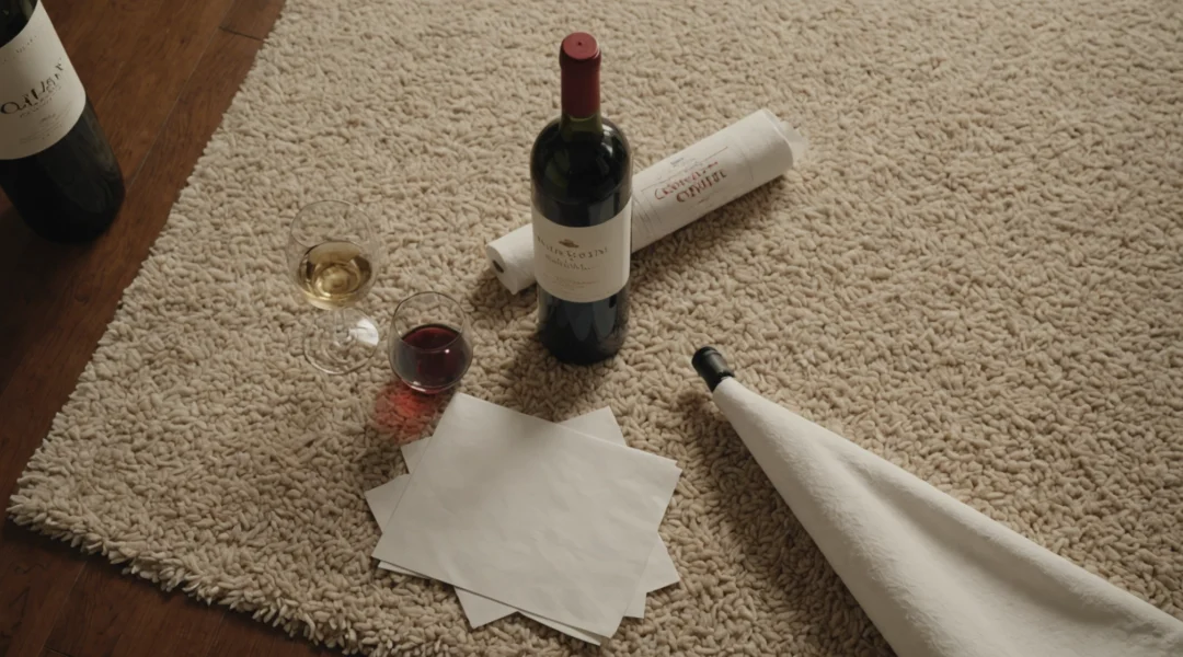 enlever les taches de vin rouge sur un tapis